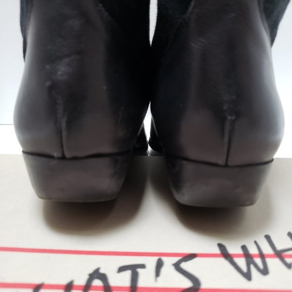 What's What Black Suede Mid Calf Boot Style Rowdy - Picture 12 of 15